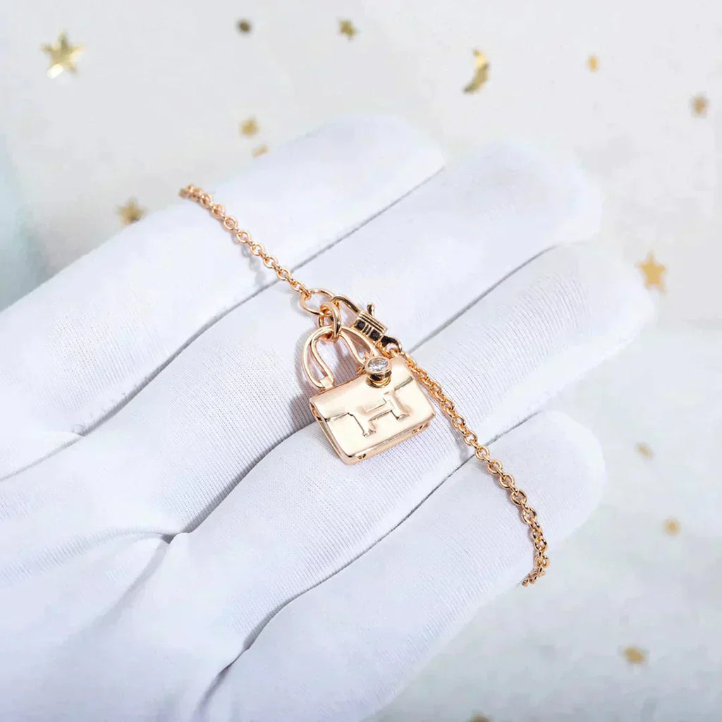 [Clover Jewelry]AMULETTE PEDANT ROSE GOLD NECKLACE