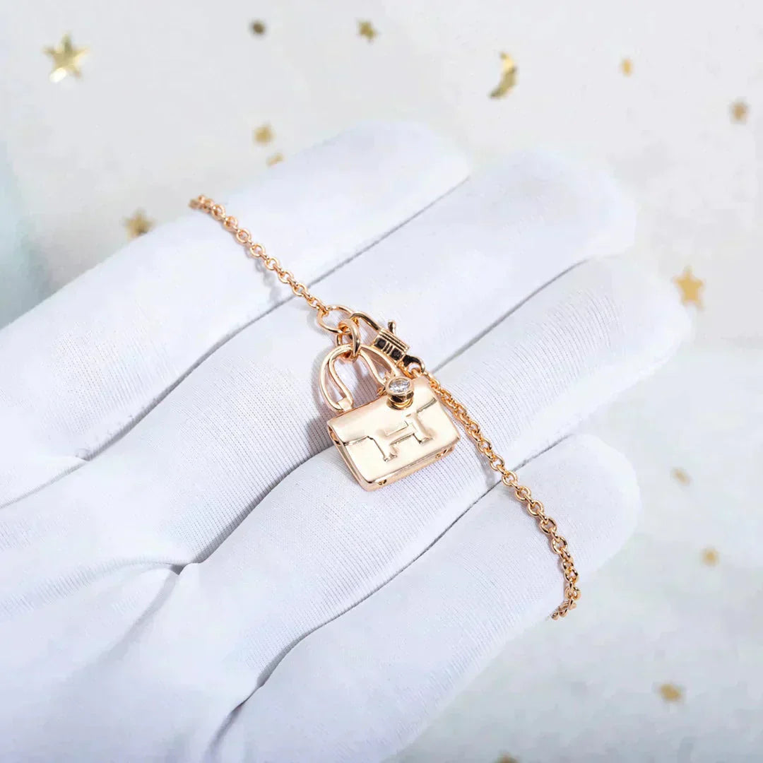 [Clover Jewelry]AMULETTE PEDANT ROSE GOLD NECKLACE