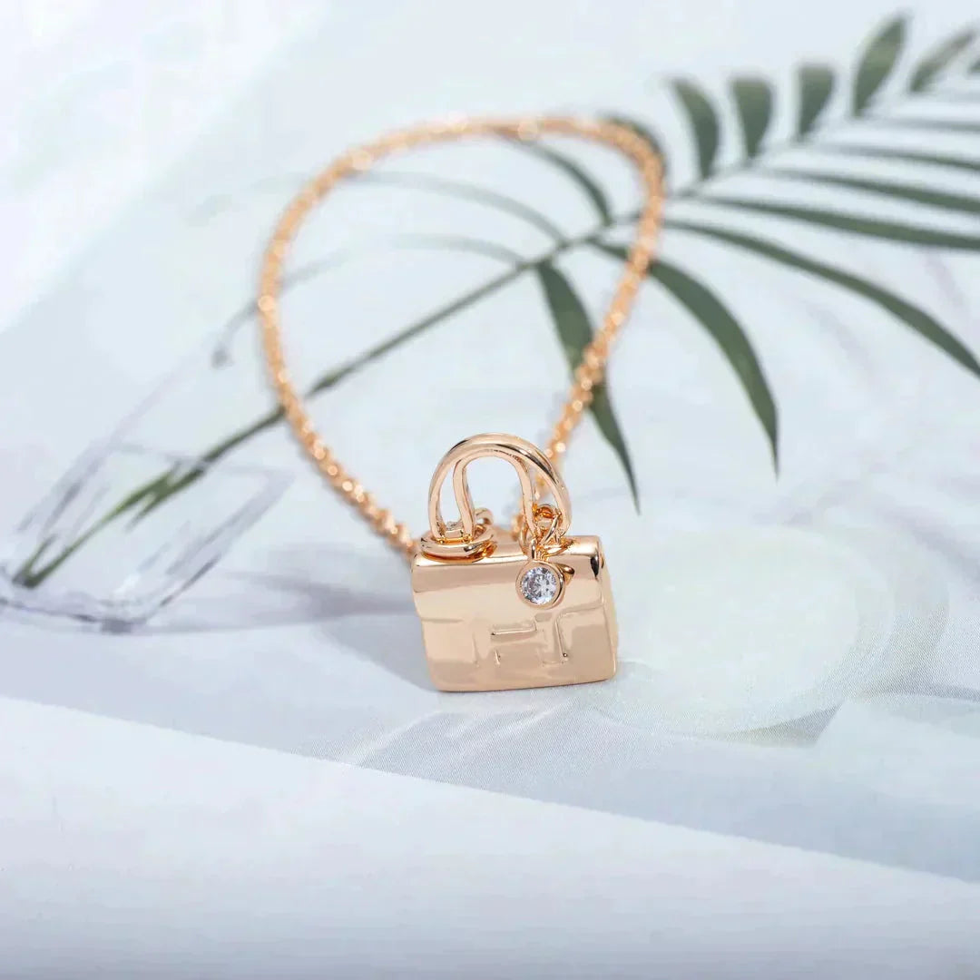[Clover Jewelry]AMULETTE PEDANT ROSE GOLD NECKLACE