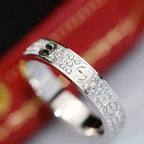 [Clover Jewelry]LOVE RING 3.6MM DIAMOND PAVED