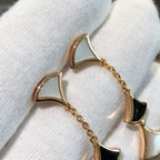 [Clover Jewelry]DREAM EARRINGS 3 MOTIFS ONYX MOP PINK GOLD