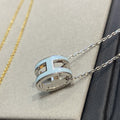 [Clover Jewelry]POP H LIGHT BLUE NECKLACE