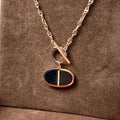[Clover Jewelry]CHAINE VERSO BLACK CERAMIC NECKLACE