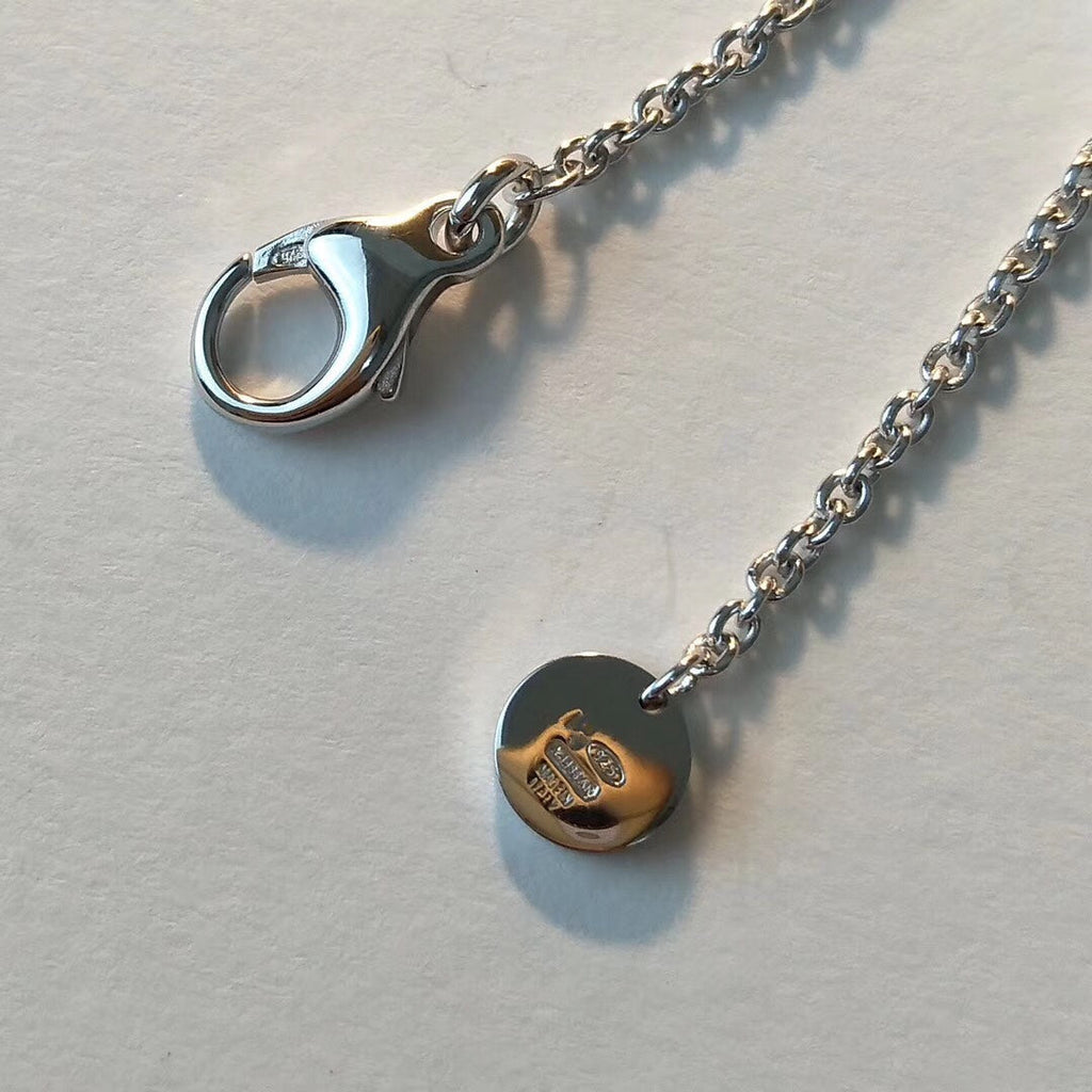 [Clover Jewelry]ZERO 1 BLACK CERAMIC SILVER NECKLACE