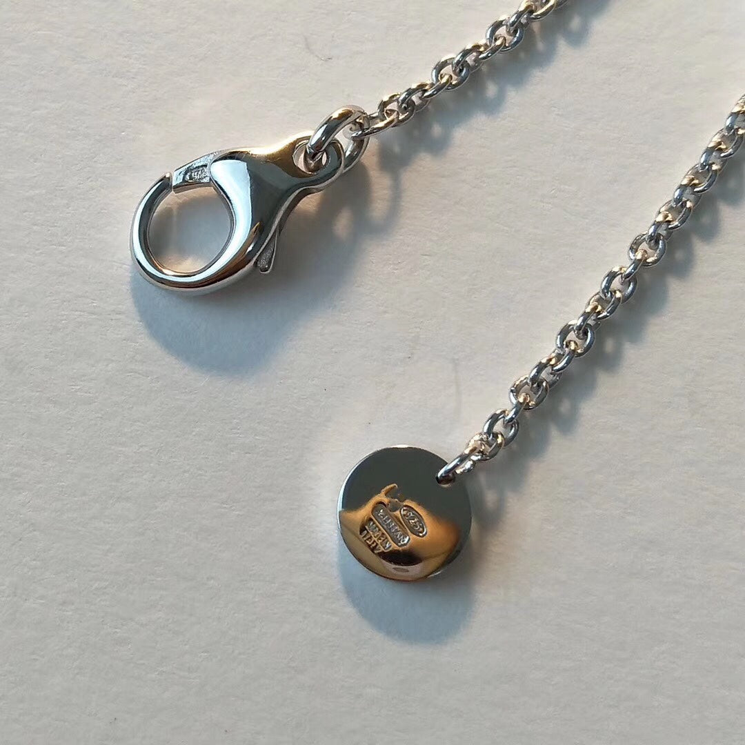 [Clover Jewelry]ZERO 1 BLACK CERAMIC SILVER NECKLACE