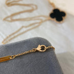 [Clover Jewelry]CLOVER 25MM NECKLACE GOLD ONYX