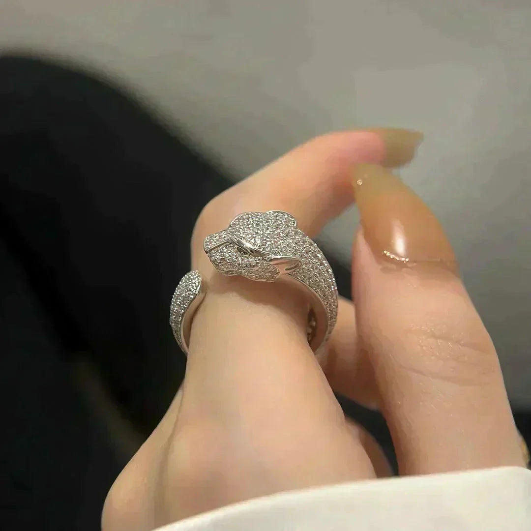 [Clover Jewelry]PANTHERE 5.5MM ALL DIAMOND RING