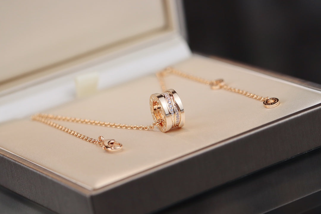 [Clover Schmuck]ZERO 1 ROSÉGOLD DIAMANT HALSKETTE