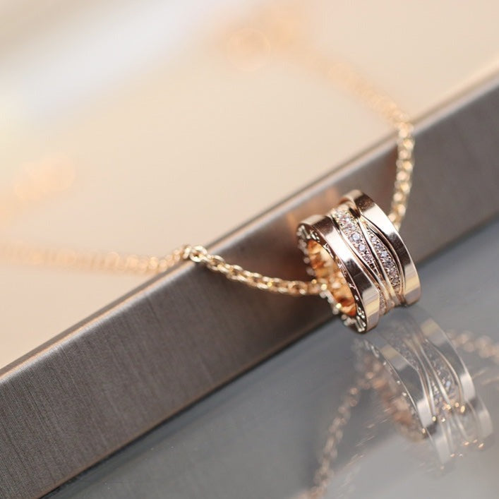 [Clover Schmuck]ZERO 1 ROSÉGOLD DIAMANT HALSKETTE