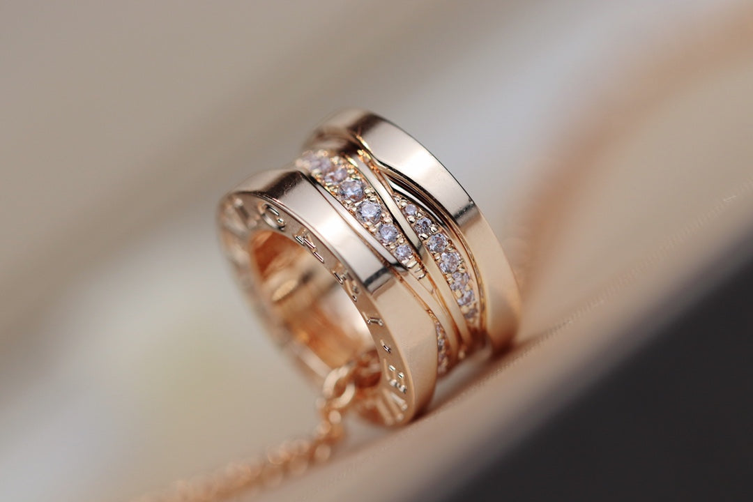 [Clover Schmuck]ZERO 1 ROSÉGOLD DIAMANT HALSKETTE