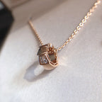 [Clover Jewelry]SERPENTI ANHÄNGER DIAMANT ROSÉGOLD HALSKEТTE