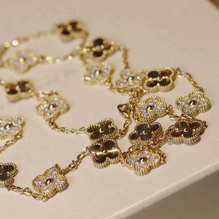 [Clover Jewelry]CLOVER 20 MOTIFS LASER DIAMOND NECKLACE
