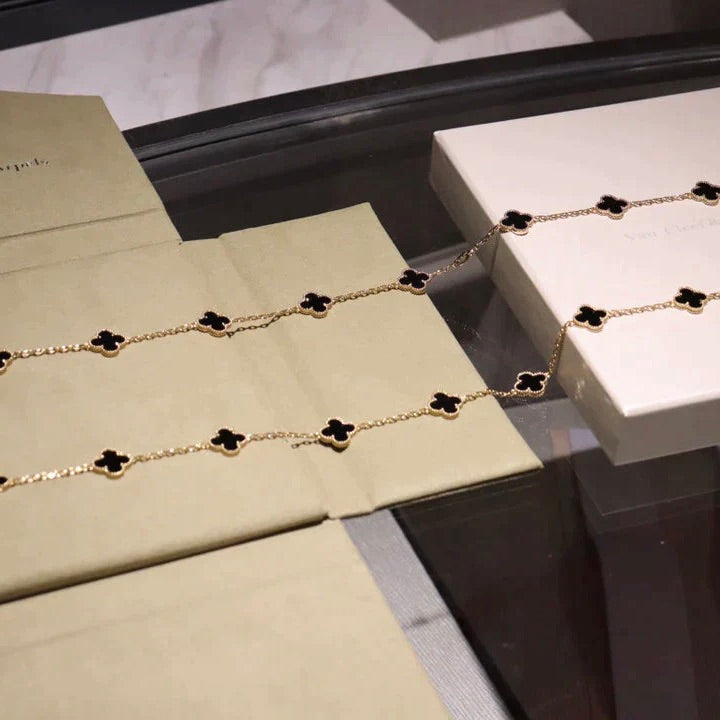 [Clover Jewelry]CLOVER 20 MOTIFS ONYX HALSKETTE
