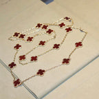 [Clover Jewelry]CLOVER 20 MOTIFS CARNELIAN NECKLACE