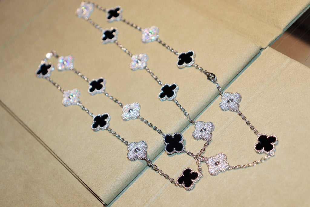 [Clover Jewelry]CLOVER 20 MOTIFS ONYX DIAMOND SILVER