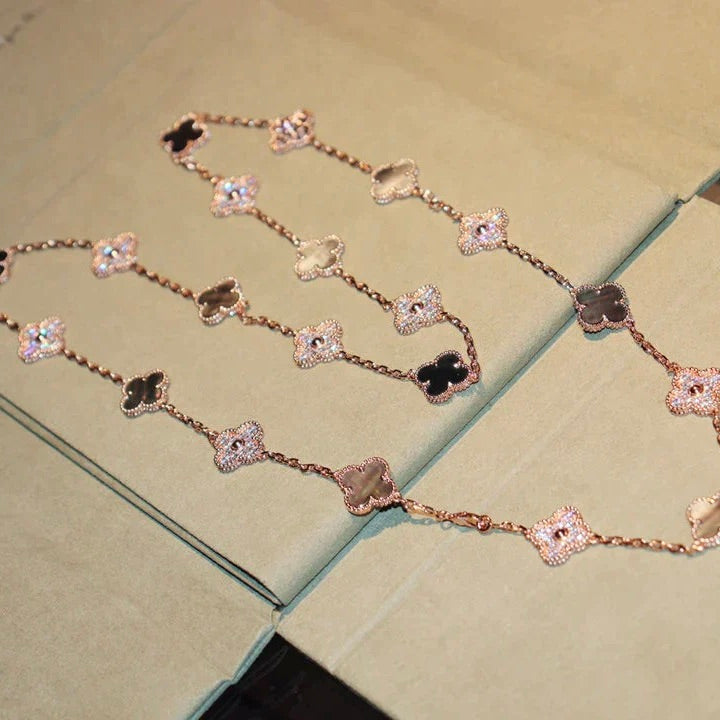 [Clover Jewelry]CLOVER 20 MOTIFS DARK MOP DIAMOND HALSKEJTE