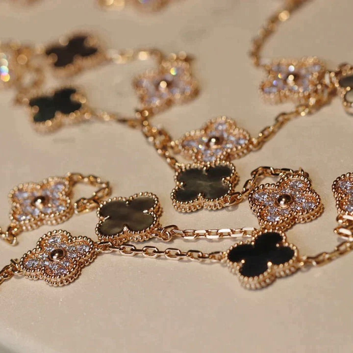 [Clover Jewelry]CLOVER 20 MOTIFS DARK MOP DIAMOND HALSKEJTE