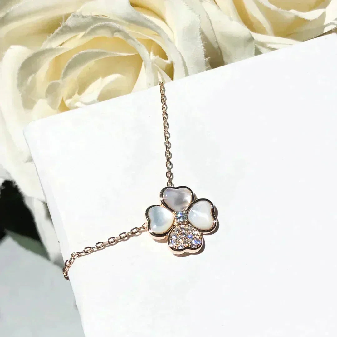 [Clover Jewelry]CLOVER MOP DIAMOND ROSE GOLD NECKLACE