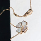 [Clover Jewelry]CLOVER MOP DIAMOND ROSE GOLD NECKLACE