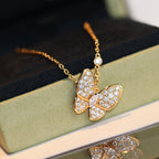 [Clover Jewelry]BUTTERFLY DIAMOND NECKLACE
