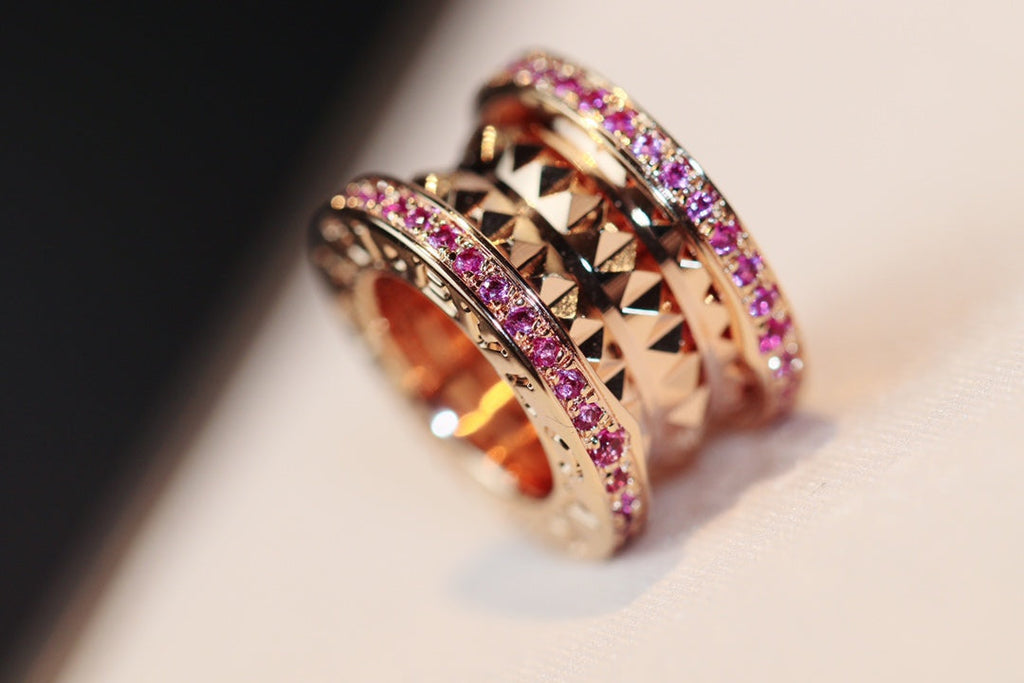 [Clover Jewelry]ZERO 1 ROCK ROSÉGOLD ROSA DIAMANT HALSKETTE