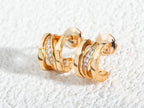 [Clover Jewelry]ZERO 1 PINK GOLD DIAMONDS EARRINGS