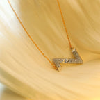 [Clover Jewelry]VOLT SILVER DIAMOND PEDANT NECKLACE