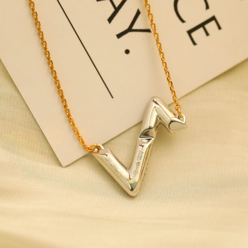 [Clover Jewelry]VOLT SILVER DIAMOND PEDANT NECKLACE