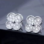 [Clover Jewelry]CLOVER 1 MOTIFS DIAMOND STUD EARRINGS SILVER