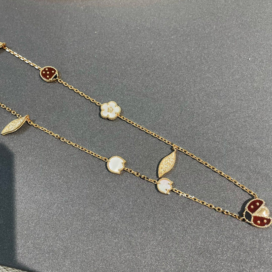 [Clover Jewelry]LUCKY SPRING 15 MOTIFS GOLD NECKLACE