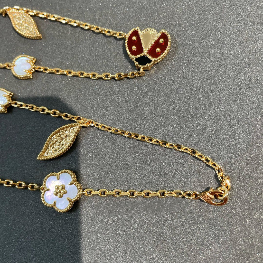 [Clover Jewelry]LUCKY SPRING 15 MOTIFS GOLD NECKLACE