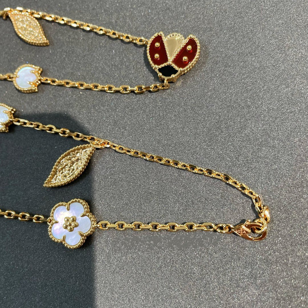 [Clover Jewelry]LUCKY SPRING 15 MOTIFS GOLD NECKLACE