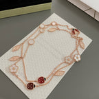 [Clover Jewelry]LUCKY SPRING 15 MOTIFS ROSE GOLD NECKLACE