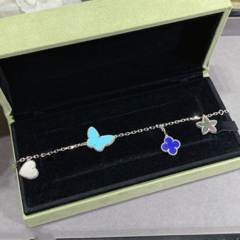 [Clover Jewelry]LUCKY SPRING SILVER BRACELET 4 MOTIF