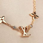 [Clover Jewelry]STAR AND SUN 7 MOTIFS GOLD BRACELET