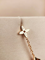 [Clover Jewelry]STAR AND SUN 7 MOTIFS GOLD BRACELET