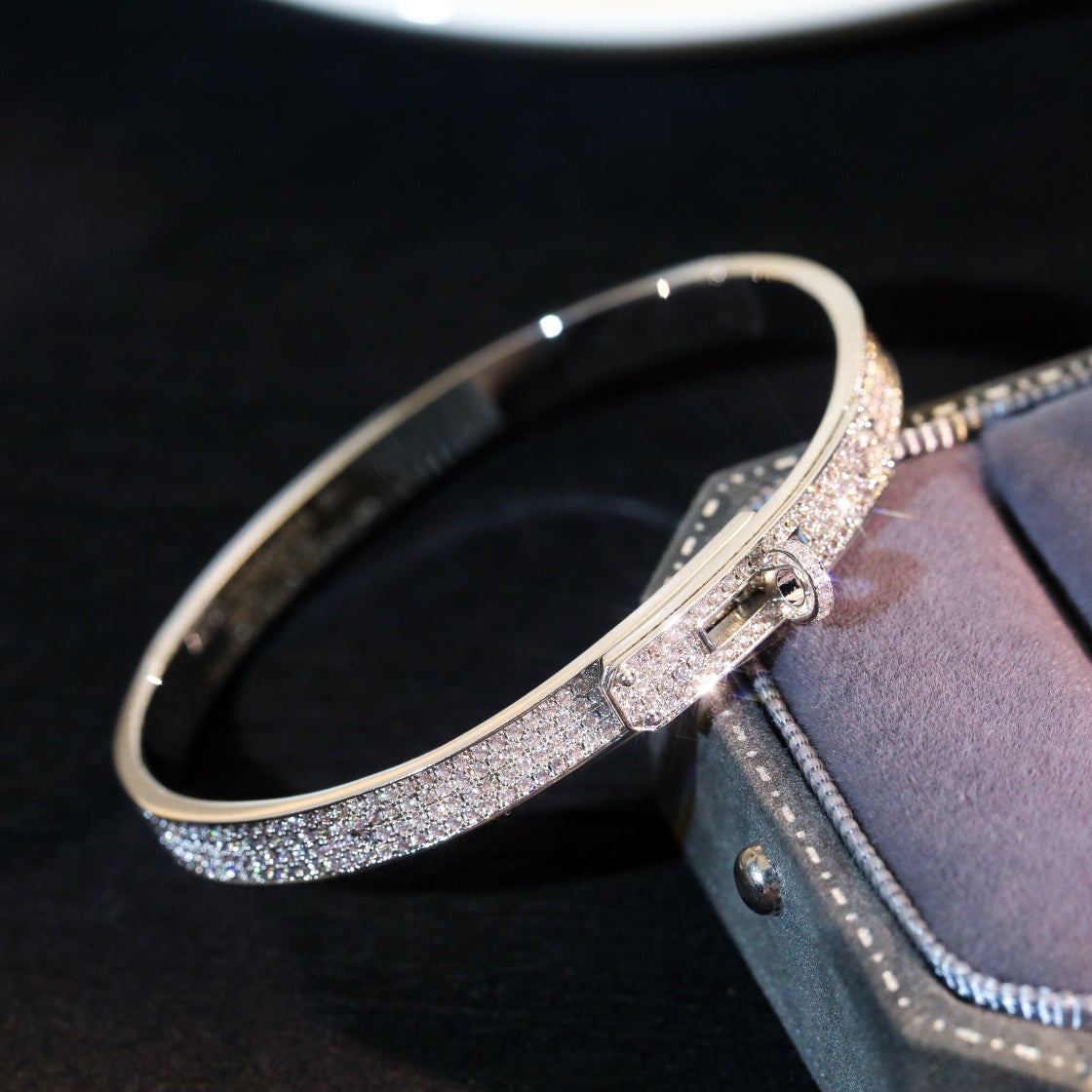 [Clover Jewelry]KELLY BRACELET DIAMOND PAVED