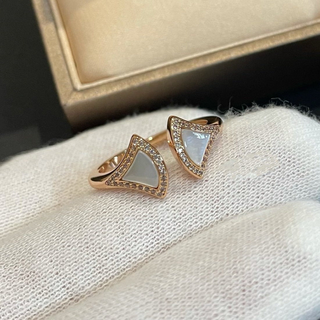 [Clover Jewelry]DREAM MOP DIAMOND OPEN RING