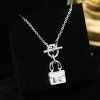 [Clover Jewelry]POP H PEDANT SILVER NECKLACE