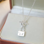 [Clover Jewelry]POP H PEDANT SILVER NECKLACE
