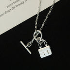 [Clover Jewelry]POP H PEDANT SILVER NECKLACE