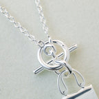[Clover Jewelry]POP H PEDANT SILVER NECKLACE