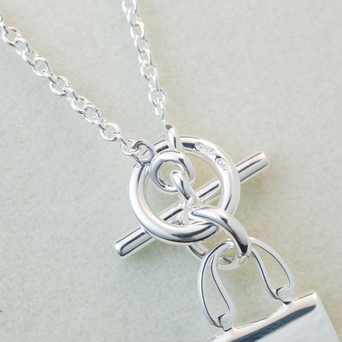 [Clover Jewelry]POP H PEDANT SILVER NECKLACE