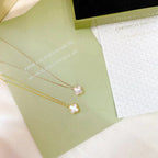 [Clover Jewelry]CLOVER MINI 9.5MM WHITE MOTHER-OF-PEARL NECKLACE