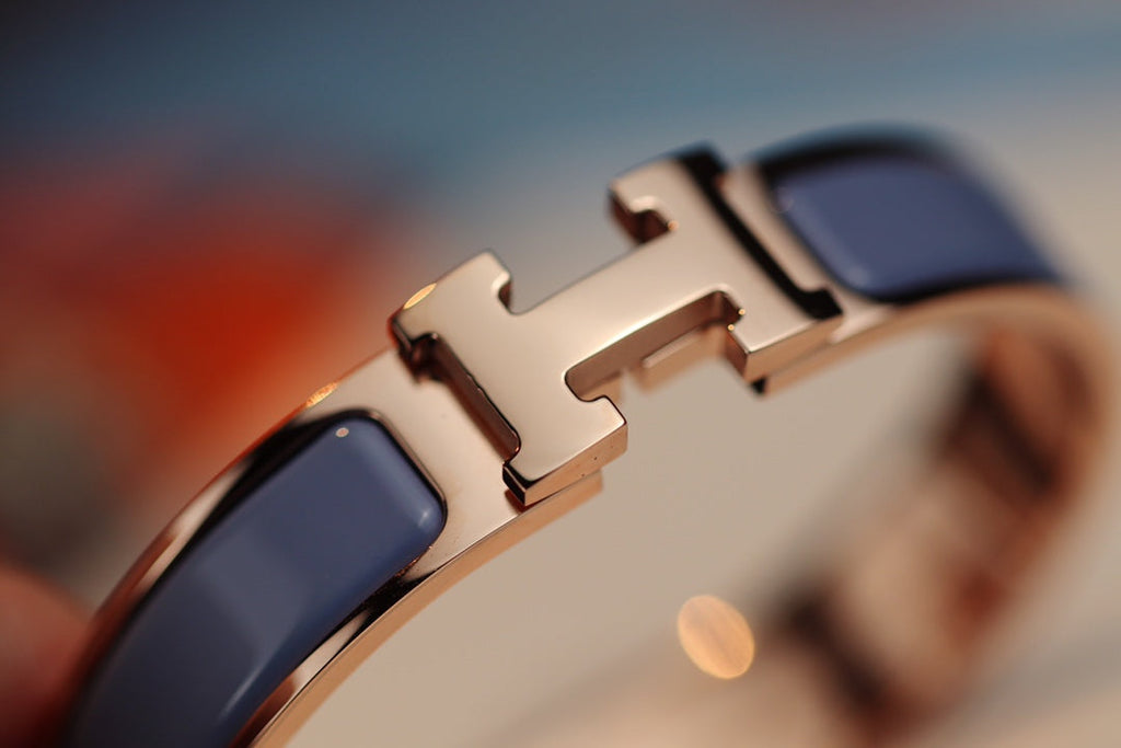 [Clover Jewelry]H BRACELET 12MM BLAU GRAU