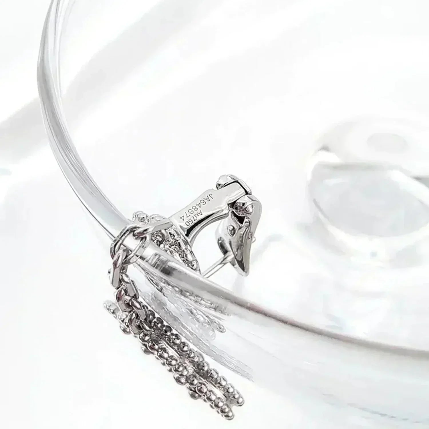 [Clover Jewelry]CLOVER 2 MOTIFS  DIAMOND ONYX EARRINGS SILVER