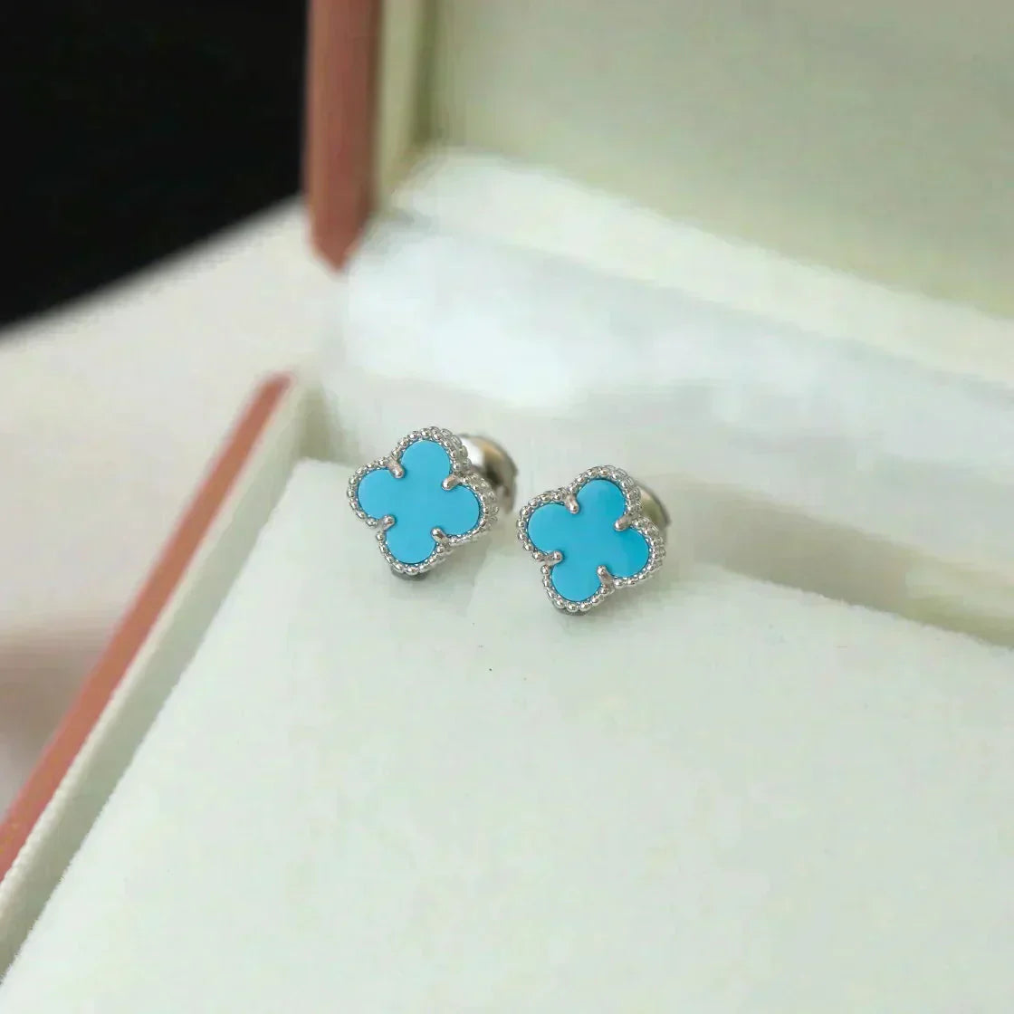 [Clover Jewelry]CLOVER MINI 9.5MM ONYX STUD EARRINGS SILVER