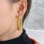 [Clover Jewelry]CLASH HOOP EARRINGS