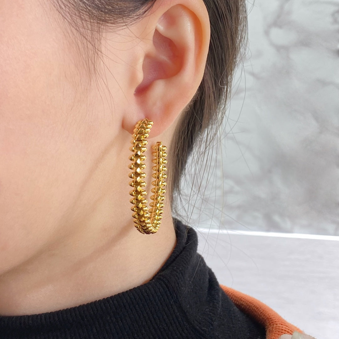 [Clover Jewelry]CLASH LARGE HOOP EARRINGS