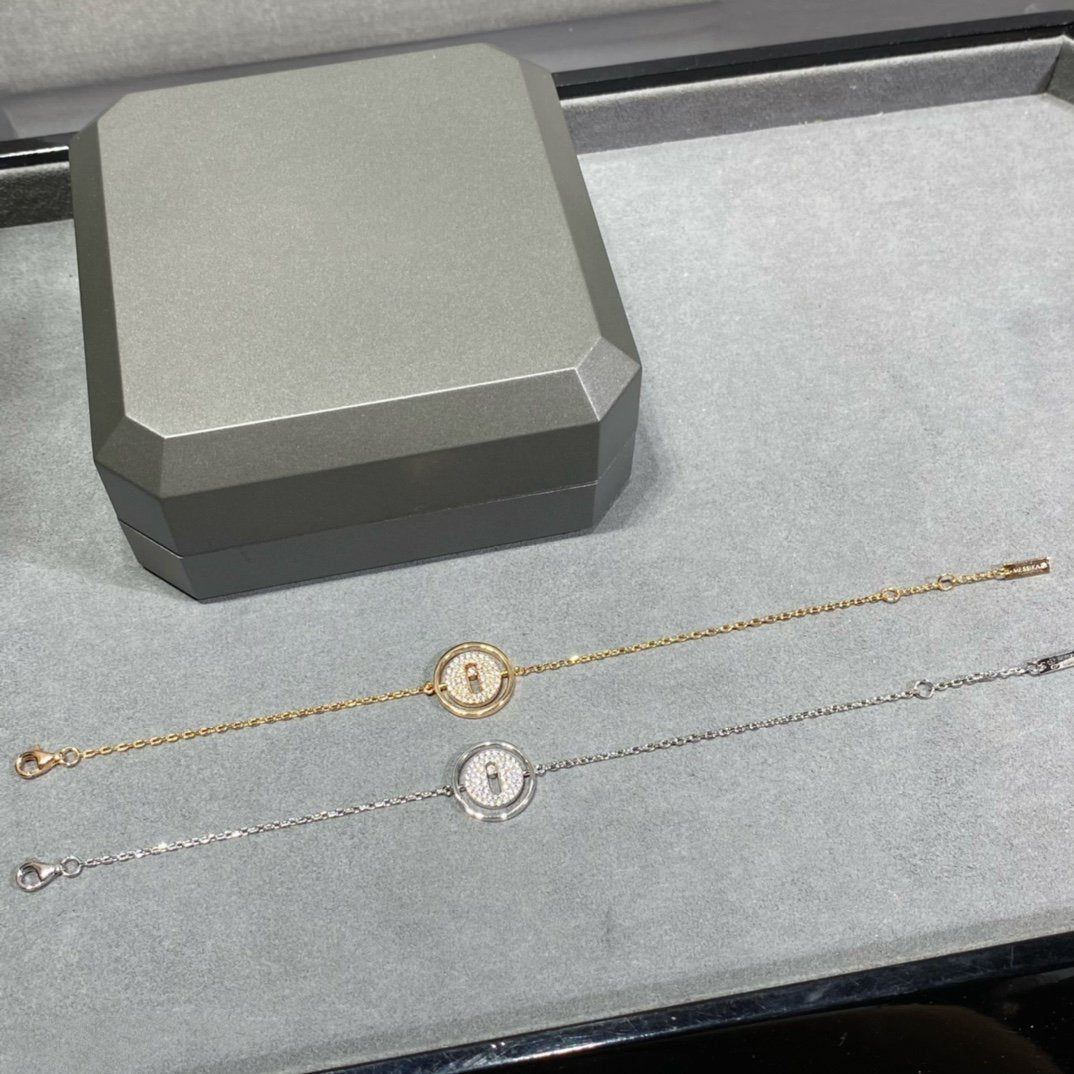 [Clover Jewelry]LUCKY MOVE DIAMOND PAVED BRACELET